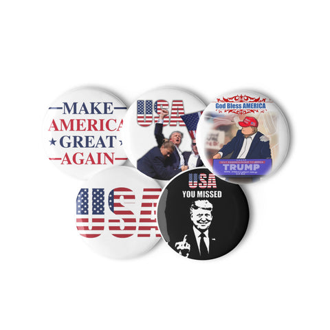 Trump Set of pin buttons