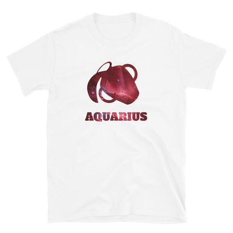 Aquarius Red Nebula Short-Sleeve Unisex T-Shirt