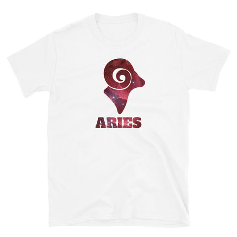 Aries Red Nebula Short-Sleeve Unisex T-Shirt