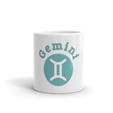 Gemini White glossy mug