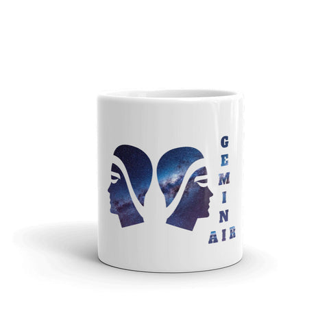 Gemini White glossy mug