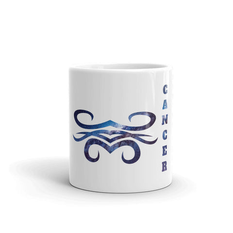 Cancer White glossy mug