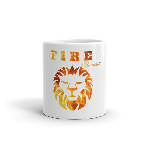 Fire White glossy mug