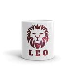 Leo White glossy mug