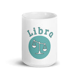 Libra Symbol White glossy mug