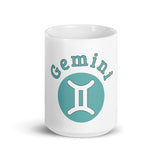 Gemini White glossy mug