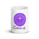 Zodiac Circle White glossy mug