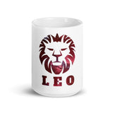 Leo White glossy mug