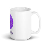 Zodiac Circle White glossy mug