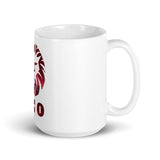 Leo White glossy mug